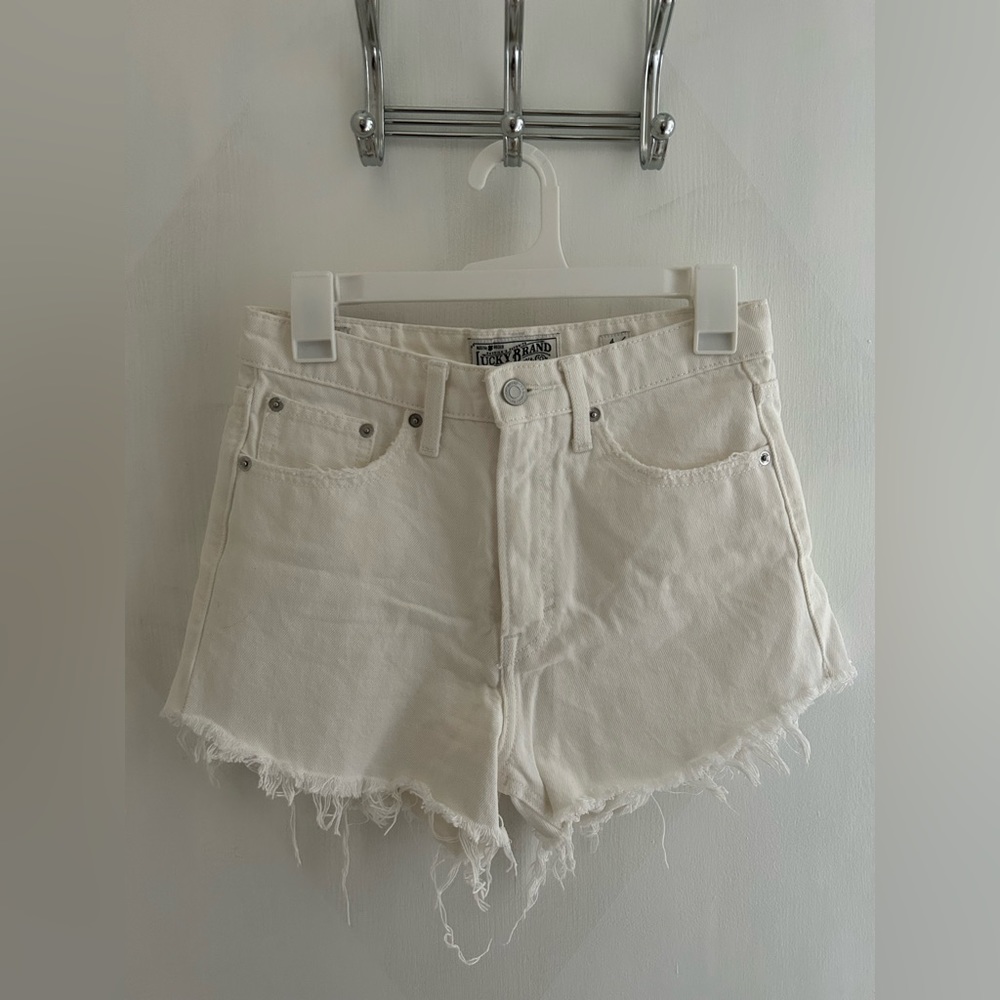 Levi’s White Denim Cutoff Jean Shorts
